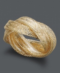 It's a wrap. Decorate your fingers with this unique ring featuring three braided mesh bands in 14k gold. Size 7.