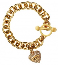 Juicy Couture Gold Pave Heart Starter Bracelet