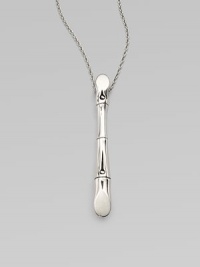 From the Bamboo Collection. An exquisite piece in sleek sterling silver with a nature-inspired design on a link chain. Sterling silverLength, about 16 to 18 adjustablePendant size, about 2¼Lobster clasp closureImported 