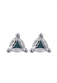 Effy Jewlery DiVersa Blue and White Diamond Earrings, .18 TCW