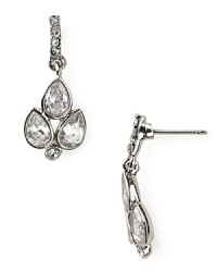 Inspired by vintage glamour, this pair of silvery drop earrings from Carolee will sparkle all night long.