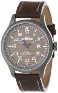 Timex Men's T49874 Expedition Military Field Brown Leather Strap Watch