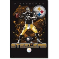 (22x34) Pittsburgh Steelers Quarterback Mascot Football Poster