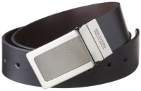 Kenneth Cole REACTION Men's Reversible Plaque Buckle Belt,Black/Brown,32