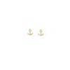 14K Yellow Gold Dipped Sea Anchor Stud Earrings