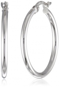 Duragold 14k White Gold Hoop Earrings