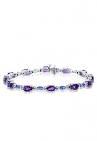 Effy Jewlery Tanzanite, Amethyst and Diamond Bracelet, 7.11 TCW