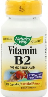 Nature's Way Vitamin B2, 100 mg Riboflavin,  100 Capsules