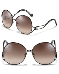 Balenciaga Whimsical Oversized Dual Curved Sides Sunglasses