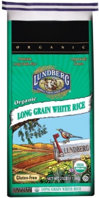 Lundberg Organic White Long Grain Rice, 25-Pound