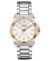 Make your ensembles sparkle with this stunning timepiece from Caravelle by Bulova.