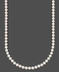 Create a look of instant glamour. Put on the perfect last-minute touch with Belle de Mer's A+ Akoya cultured pearls (8-8-1/2 mm) set in 14k gold. Approximate length: 22 inches.