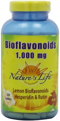 Nature's Life Bioflavonoids Tablets, Lemon, 1000 Mg, 250 Count