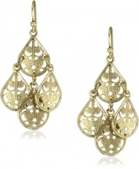 1928 Jewelry Filigree Teardrop Chandelier Earrings