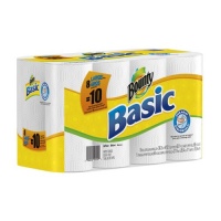 Bounty Basic Paper Towels Large Rolls, 8 Count