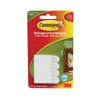 Command Small Picture Hanging Strips, White, 4-Strip