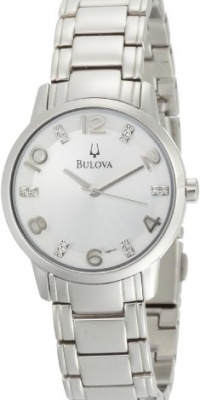 Bulova Women's 96P111 Diamond Silver Dial Bracelet Watch