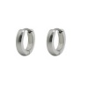 Small Stainless Steel Silver Tone Unisex Huggie Hoop Earrings 10mm