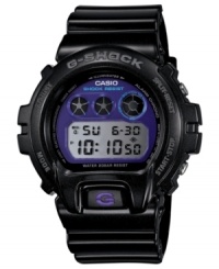 With a colorful metallic dial with a mirrored finish, this G-Shock digital watch beams with style.