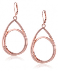 T Tahari Essentials Open Spiral Rose Drop Earrings