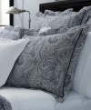 Lauren by Ralph Lauren Lauren Suite Navy & White Paisley EURO Pillow Sham