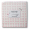 SwaddleDesigns Organic Ultimate Receiving Blanket, Prints, Pastel Pink Dots and Hearts