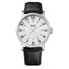 Hugo Boss 1512363 Grey Dial Date Classic Design Black Leather Strap Men's Watch