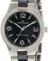 Anne Klein Women's 109119BKSV Swarovski Crystal-Accented Silver-Tone Black Ceramic Dress Watch