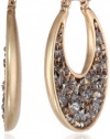 Kenneth Cole New York Pave Splash Faceted Bead Hoop Earrings