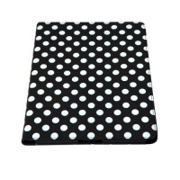 HDE® Black Case with White Polka Dots fits iPad 2/3