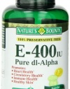 Nature's Bounty Vitamin E 400IU, 120 Softgels (Pack of 3)