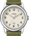 Timex Women?s T2N903 Weekender Green Leather Strap Watch