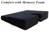 Large Medium-FIRM Wellness Seat Cushion (Size: 18 x 14 x 1-3/4 to 3-1/2. Color: Black)