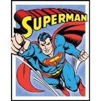 Superman Retro Panels Tin Sign , 13x16