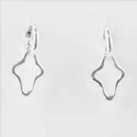 Barse Sterling Silver Hammered Cross Charm Earrings