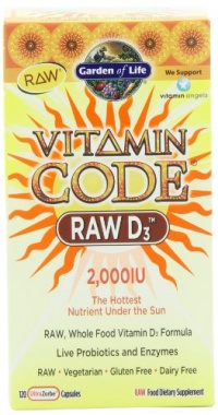 Garden Of Life Vitamin Code Raw D3 Capsules, 120 Count