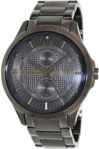 Armani Exchange Black Dial Gray PVD Mens Watch AX2119