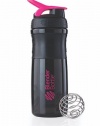 BlenderBottle SportMixer, Black/Pink, 28 Ounce