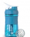 BlenderBottle SportMixer, Aqua/White, 0.4 Pound, 20 Ounce