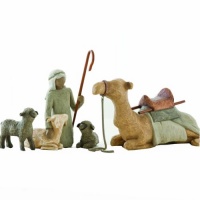 Willow Tree Shepherd and Stable Animals