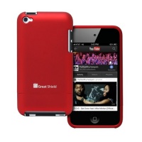 GreatShield iSlide Slim-Fit PolyCarbonate Hard Case for Apple iPod Touch 4th Generation - Red