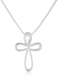 Sterling Silver Eternity Cross Pendant, 18