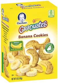 Gerber Graduates Cookies, Banana Cookies, 5-Ounce Boxes (Pack of 12)