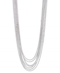 Elegance in layers. Giani Bernini's sterling silver necklace puts forth rows of chains for a look that's stylishly stunning. Approximate length: 18 inches.