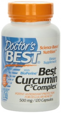 Doctor's Best Curcumin C3 Complex with BioPerine (500 Mg), Capsules, 120-Count