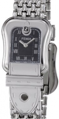 Fendi B. Fendi Ladies Stainless Steel Black Dial Watch F386210