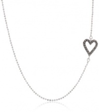 Judith Jack Mini Items Sterling Silver, Marcasite and Crystal Reversible Heart Pendant Necklace, 18