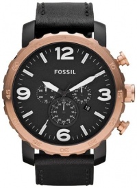 Fossil Men's JR1369 Stainless Steel Analog Black Dial Watch