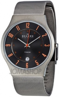 Skagen Men's 233XLTTMO Titanium Grey Dial Watch