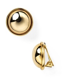 Gold button earrings are synonymous with timeless style, and in a bold size this pair from Lauren Ralph Lauren command attention.